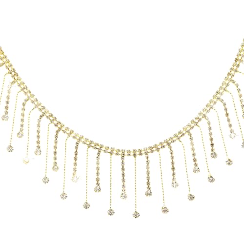 Glänzende Strass-Kette, Gürtelkette, Dekoration für Mode, Handwerk, Kleidung und handgefertigte Kleiderdekoration, Zubehör Glänzende Strass-Kette, Gürtelkette, Dekoration für Mode, Handwerk, Kleidung und handgefertigte Kleiderdekoration, Zubehör von Uqezagpa