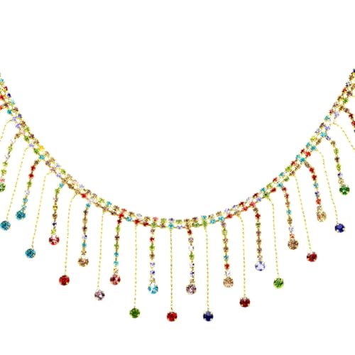 Glänzende Strass-Kette, modische Kleidungsdekoration und handgefertigte Kleiderdekoration von Uqezagpa