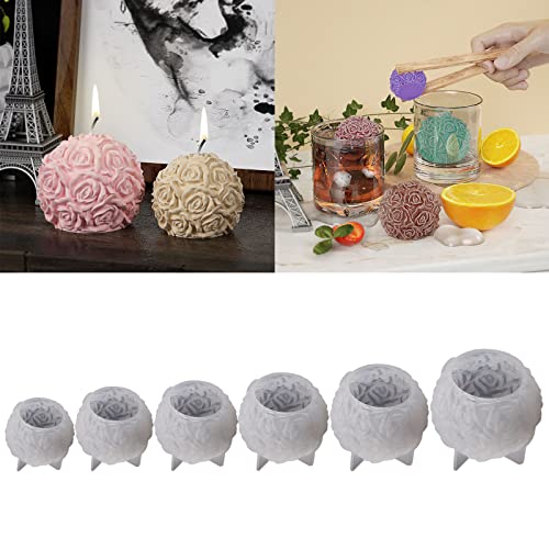 Kerze Silikonformen 3D Rose Blumenball Duft Kerzenform Für Aromatherapie Handgefertigte Seife Making Craft Home Decor Kerze Silikonformen 3D Rose Blumenball Duft Kerzenform Für Aromatherapie Handgefertigte Seife Making Craft Home Decor von Uqezagpa