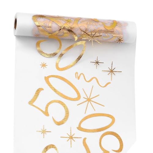 Luxurys Tischläufer für Geburtstag, elegante Dekoration mit goldfarbenem Rand, Dekoration für Jahrestag, Feier, Erwachsene, Meilensteine, Partys, goldfarbener Tischläufer für Geburtstagsparty Luxurys Tischläufer für Geburtstag, elegante Dekoration mit goldfarbenem Rand, Dekoration für Jahrestag, Feier, Erwachsene, Meilensteine, Partys, goldfarbener Tischläufer für Geburtstagsparty von Uqezagpa