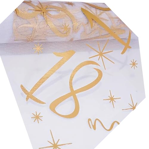 Luxurys Tischläufer für Geburtstag, elegante Dekoration mit goldfarbenem Rand, Dekoration für Jahrestag, Feier, Erwachsene, Meilensteine, Partys, goldfarbener Tischläufer für Geburtstagsparty Luxurys Tischläufer für Geburtstag, elegante Dekoration mit goldfarbenem Rand, Dekoration für Jahrestag, Feier, Erwachsene, Meilensteine, Partys, goldfarbener Tischläufer für Geburtstagsparty von Uqezagpa