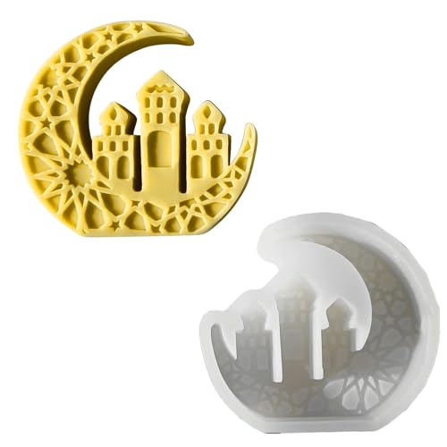 Mondförmige Epoxidharz-Form, Eid-Serie, wiederverwendbare Silikonformen zum Basteln von Schmuck, Ornamenten und Dekorationsprojekten von Uqezagpa