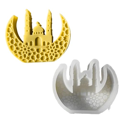 Mondförmige Epoxidharz-Form, Eid-Serie, wiederverwendbare Silikonformen zum Basteln von Schmuck, Ornamenten und Dekorationsprojekten von Uqezagpa