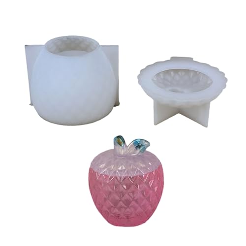 Obst-Silikonharz-Glasform, Bastelzubehör für hausgemachte Schmuckschatullen und dekorative Behälter, leicht zu lösen, Silikon-Schmuckform Obst-Silikonharz-Glasform, Bastelzubehör für hausgemachte Schmuckschatullen und dekorative Behälter, leicht zu lösen, Silikon-Schmuckform von Uqezagpa