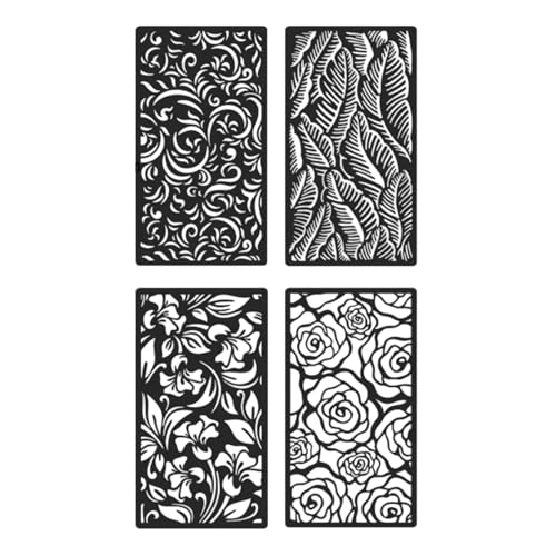 Pflanzen-Schablonen, Zeichenschablonen, Malschablonen, Blumen für Schulen, Zuhause, Basteln, Blumen, Scrapbooking, Malen, Basteln, 4 Stück Pflanzen-Schablonen, Zeichenschablonen, Malschablonen, Blumen für Schulen, Zuhause, Basteln, Blumen, Scrapbooking, Malen, Basteln, 4 Stück von Uqezagpa