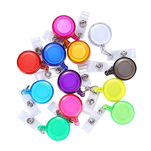 Premium Rundförmige Farbige Kunststoff Retractable Abzeichen Für Ideal Für Schlüsselkartenname Metall Clip Zufällige Farbe von Uqezagpa