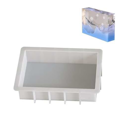 Rechteckige Harzform für Bastler, Geschenke, Bastelformen zum Basteln von Buchständern und dekorativen Gegenständen, Epoxidharz-Formen Rechteckige Harzform für Bastler, Geschenke, Bastelformen zum Basteln von Buchständern und dekorativen Gegenständen, Epoxidharz-Formen von Uqezagpa