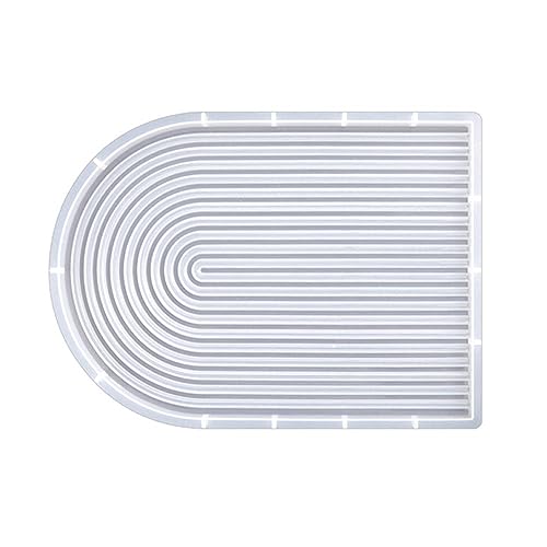 Silikonbogentür Formen Gestreiftes Muster Epoxidformen Harzformen Für Becher Pad Home Ornamente Tablettformen von Uqezagpa
