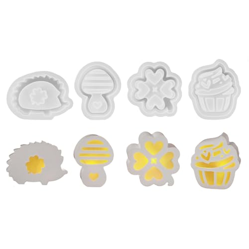 Silikonform für Atmosphäre, Licht-Silhouetten, hohl, Ornament, Kerzenständer, Gips, Schmuckherstellung, Heimdekoration, Bastelformen-Set von Uqezagpa