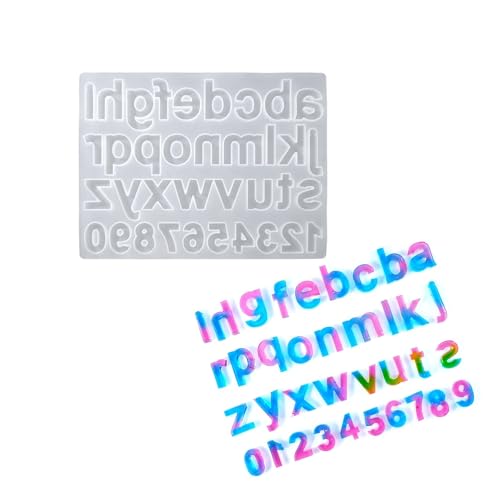 Silikonform für Buchstaben, Schlüsselanhänger, Anhänger, Kunstharz, Buchstabenform, Schmuckteil, Silikon-Textur für Bastelarbeiten, Schlüsselanhänger, Basteln Silikonform für Buchstaben, Schlüsselanhänger, Anhänger, Kunstharz, Buchstabenform, Schmuckteil, Silikon-Textur für Bastelarbeiten, Schlüsselanhänger, Basteln von Uqezagpa
