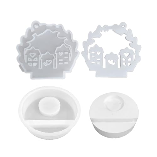Silikonform mit Hausmotiv für Anhänger und Kerzenständer, für handgefertigte Gipshalter, Heimdekoration, Basteln, personalisiertes Geschenk, Basteln Silikonform mit Hausmotiv für Anhänger und Kerzenständer, für handgefertigte Gipshalter, Heimdekoration, Basteln, personalisiertes Geschenk, Basteln von Uqezagpa
