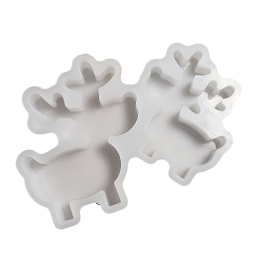 Silikonform mit Weihnachtselchornament, Elchharz, Tischdekoration, Formen zum individuellen Gestalten von Weihnachtsanhängern, Epoxidharz-Formen von Uqezagpa