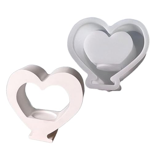 Silikonform mit ausgehöhlten Herzen, für die Herstellung von Haltern und Heimdekoration, Silikon-Teelichthalterform für Epoxidharz, Weihnachtsfeier, Bastelbedarf Silikonform mit ausgehöhlten Herzen, für die Herstellung von Haltern und Heimdekoration, Silikon-Teelichthalterform für Epoxidharz, Weihnachtsfeier, Bastelbedarf von Uqezagpa
