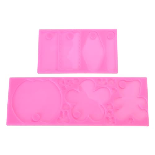 Silikonharz-Deckeletiketten-Formen, Schlüsselanhänger, Anhänger, Schmuck, Charm-Form, Silikon für Bastelarbeiten, quadratische Anhängerformen, 2 Stück Silikonharz-Deckeletiketten-Formen, Schlüsselanhänger, Anhänger, Schmuck, Charm-Form, Silikon für Bastelarbeiten, quadratische Anhängerformen, 2 Stück von Uqezagpa