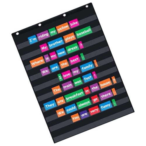 Standard-Taschendiagramme, Satzstreifen und Wortklar, 10 Schulbedarf für Klassenzimmer, Wandbehang, klare Taschen, Worttafel, Standard Standard-Taschendiagramme, Satzstreifen und Wortklar, 10 Schulbedarf für Klassenzimmer, Wandbehang, klare Taschen, Worttafel, Standard von Uqezagpa