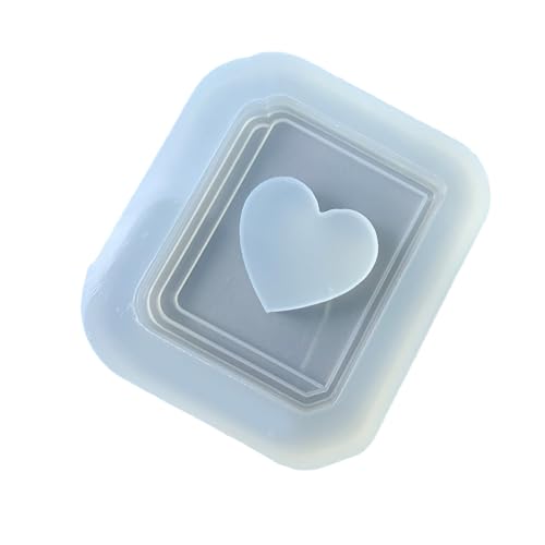 Stilvolle Silikonform für Buchliebhaber, herzförmige Anhänger aus Kunstharz, für handgefertigte Accessoires, Studenten, Handy-Anhänger und Taschen, Zubehör Stilvolle Silikonform für Buchliebhaber, herzförmige Anhänger aus Kunstharz, für handgefertigte Accessoires, Studenten, Handy-Anhänger und Taschen, Zubehör von Uqezagpa