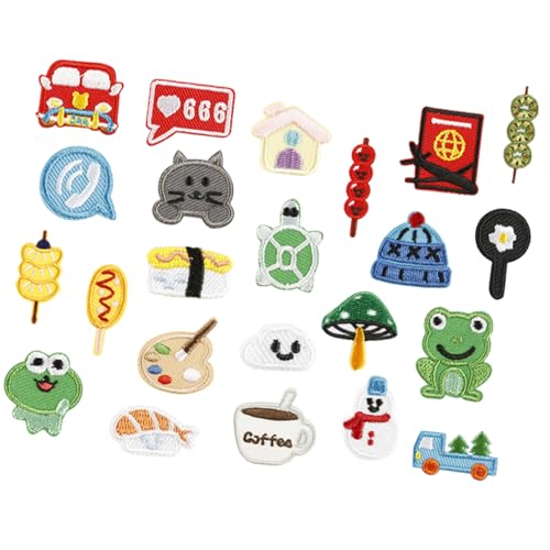 Tanghulu-Aufnäher, schöne Frösche, zum Aufbügeln, bestickt, Reparatur, Tanghulu, zum Aufbügeln, Schneemann, bestickt, für Hutdekoration, 23 Stück Tanghulu-Aufnäher, schöne Frösche, zum Aufbügeln, bestickt, Reparatur, Tanghulu, zum Aufbügeln, Schneemann, bestickt, für Hutdekoration, 23 Stück von Uqezagpa