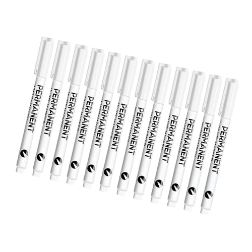 Uqezagpa 1/12 weiße Permanentmarker, weiße Lackstifte zum Malen auf Holz, Keramik, Glas, Metall, Leinwand, Leder, Stein Uqezagpa 1/12 weiße Permanentmarker, weiße Lackstifte zum Malen auf Holz, Keramik, Glas, Metall, Leinwand, Leder, Stein von Uqezagpa