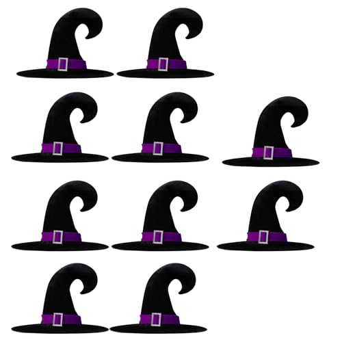 Uqezagpa 10 Stück Halloween Hexenhut Bequeme Maskeraden Party Kopfbedeckungen Weicher Stoff Zauberer Kostüm Zubehör Hexenkostüm für Frauen Uqezagpa 10 Stück Halloween Hexenhut Bequeme Maskeraden Party Kopfbedeckungen Weicher Stoff Zauberer Kostüm Zubehör Hexenkostüm für Frauen von Uqezagpa