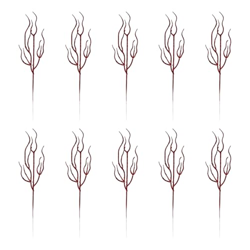 Uqezagpa 10 Stück mattierte Blumen-Picker, dekorative Stiele, glitzernde Weihnachtsspieße für Baumschmuck und Innendekoration, Weihnachtsbaum-Einsatz Uqezagpa 10 Stück mattierte Blumen-Picker, dekorative Stiele, glitzernde Weihnachtsspieße für Baumschmuck und Innendekoration, Weihnachtsbaum-Einsatz von Uqezagpa