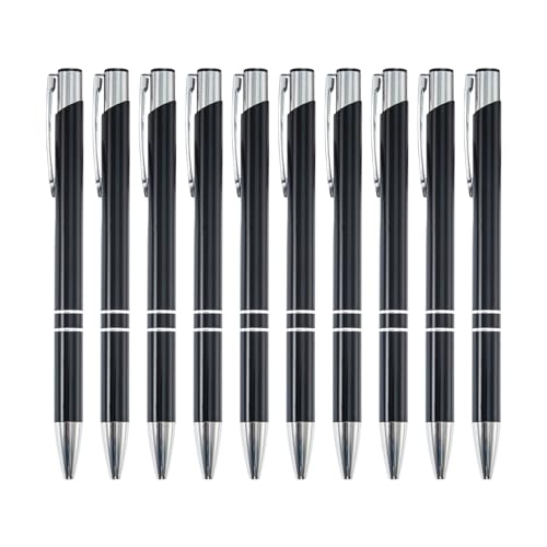 Uqezagpa 10 x Kugelschreiber, 1,0 mm, einziehbarer Kugelschreiber, Metall, Büro, glattes Schreibwaren, Schule, Bürobedarf Uqezagpa 10 x Kugelschreiber, 1,0 mm, einziehbarer Kugelschreiber, Metall, Büro, glattes Schreibwaren, Schule, Bürobedarf von Uqezagpa