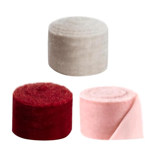 Uqezagpa 3 Rollen Samtbänder Weihnachtsband Dekobänder zum Verpacken von Hochzeitsdekorationen Uqezagpa 3 Rollen Samtbänder Weihnachtsband Dekobänder zum Verpacken von Hochzeitsdekorationen von Uqezagpa