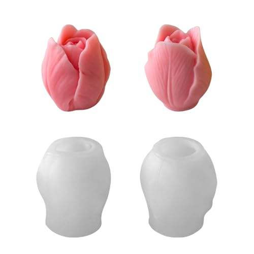Uqezagpa 3D-Blumen-Kerzenformen, Gießformen, Epoxidharz, handgefertigte Silikonformen, Gipsformen, Ornament von Uqezagpa