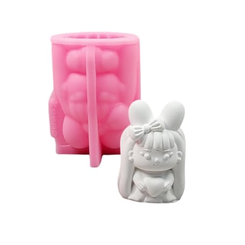 Uqezagpa 3D Herz Kaninchen Prinzessin Silikonformen Silikonformen Epoxidharz Formen Uqezagpa 3D Herz Kaninchen Prinzessin Silikonformen Silikonformen Epoxidharz Formen von Uqezagpa