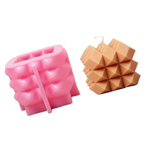 Uqezagpa 3D-Silikonformen in Würfelform, Silikon-Kerzenformen, einfaches Entformen für Epoxidharz, Kerzen, Seife Uqezagpa 3D-Silikonformen in Würfelform, Silikon-Kerzenformen, einfaches Entformen für Epoxidharz, Kerzen, Seife von Uqezagpa