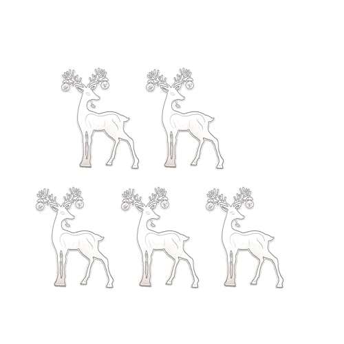 Uqezagpa 5 Stück/Set Weihnachtsglocken Stanzformen Prägungen Weihnachten Metall Stanzformen für Scrapbooking Karte von Uqezagpa