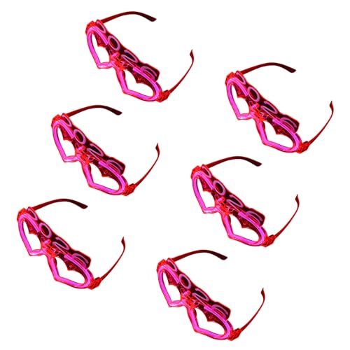 Uqezagpa 6 Stück LED-beleuchtete Herzbrillen Nachtpartyzubehör Bequeme Passform Freundliches Design Partybrille Uqezagpa 6 Stück LED-beleuchtete Herzbrillen Nachtpartyzubehör Bequeme Passform Freundliches Design Partybrille von Uqezagpa