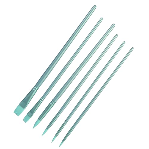 Uqezagpa Aquarell-Pinsel, Nylon-Pinsel für Künstler, Anfänger, Acryl, Öl, Aquarell, Gouache, Malerei, Gesicht, Körper, 6 Stück von Uqezagpa