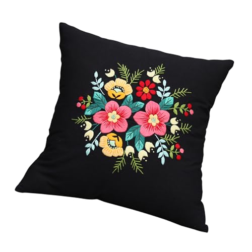 Uqezagpa Blumen-Kissenbezüge, Stickset, halbfertige Nähte, Stickerei-Kissen Uqezagpa Blumen-Kissenbezüge, Stickset, halbfertige Nähte, Stickerei-Kissen von Uqezagpa