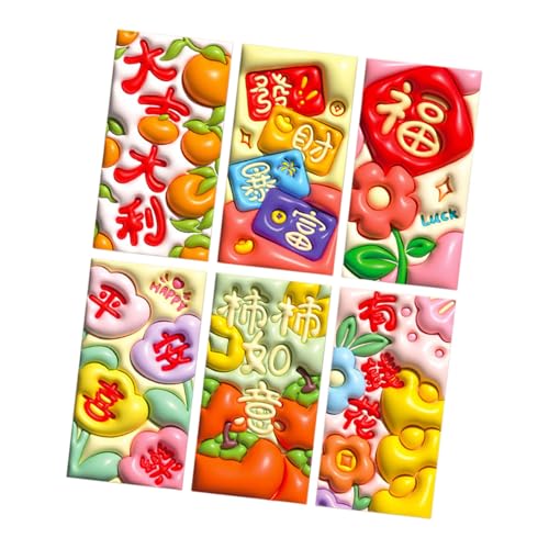 Uqezagpa Briefumschläge für traditionelles Frühlingsfest 2025, Schlangenjahr, Geldpakete, Papiertüte, Hongbao, 6 Stück Uqezagpa Briefumschläge für traditionelles Frühlingsfest 2025, Schlangenjahr, Geldpakete, Papiertüte, Hongbao, 6 Stück von Uqezagpa