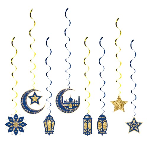Uqezagpa Eid Festival Dekoration Arabische Nacht Party Dekoration Wirbel Hängende Ornament für Eid Festival von Uqezagpa