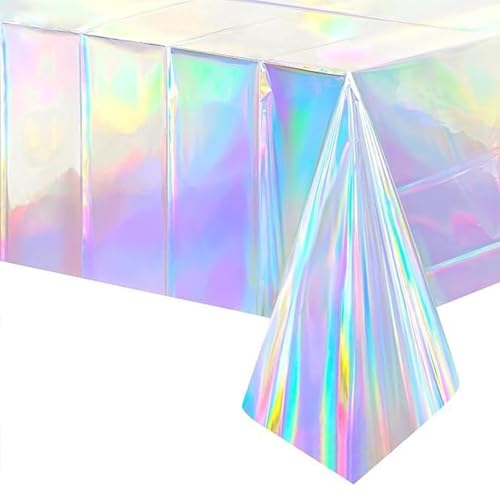Uqezagpa Einweg-Tischdecke, wasserdicht, auslaufsicher, für Geburtstag, Hochzeit, Party, Dekoration, 137 x 274 cm, Regenbogenfarben Uqezagpa Einweg-Tischdecke, wasserdicht, auslaufsicher, für Geburtstag, Hochzeit, Party, Dekoration, 137 x 274 cm, Regenbogenfarben von Uqezagpa