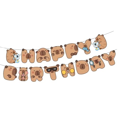 Uqezagpa Entzückende Capybaras Geburtstagsflaggen Capybaras Geburtstagdekoration Robustes Hängengirlanden Für Festivalatmosphären Innenräume Freien Party Dekoration Uqezagpa Entzückende Capybaras Geburtstagsflaggen Capybaras Geburtstagdekoration Robustes Hängengirlanden Für Festivalatmosphären Innenräume Freien Party Dekoration von Uqezagpa