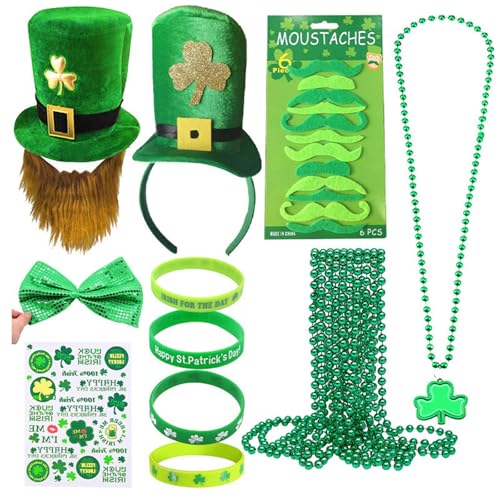 Uqezagpa Erwachsenen-Festival-Kostüm-Set, bequemes Festival-Hut, Brille und Armband, Kostüm-Set für Erwachsene, Motto-Party-Outfit Uqezagpa Erwachsenen-Festival-Kostüm-Set, bequemes Festival-Hut, Brille und Armband, Kostüm-Set für Erwachsene, Motto-Party-Outfit von Uqezagpa