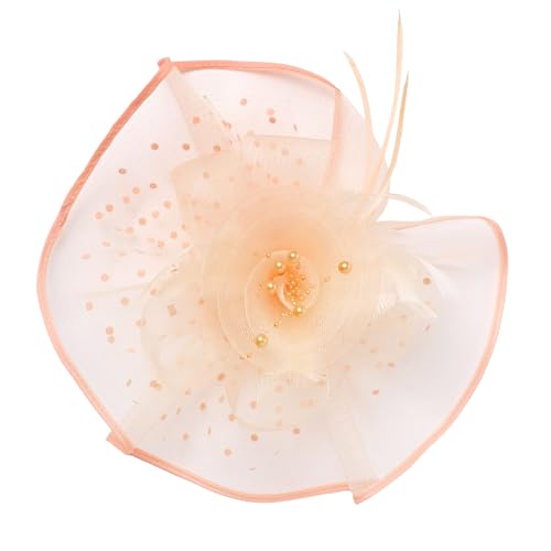 Uqezagpa Fascinator aus Netzstoff, gefiedert, 1920er-Jahre-Kostüm, Kopfbedeckung für Damen, Themen-Event, ideal für Cocktail-Partys, Teepartys, Stirnbänder von Uqezagpa