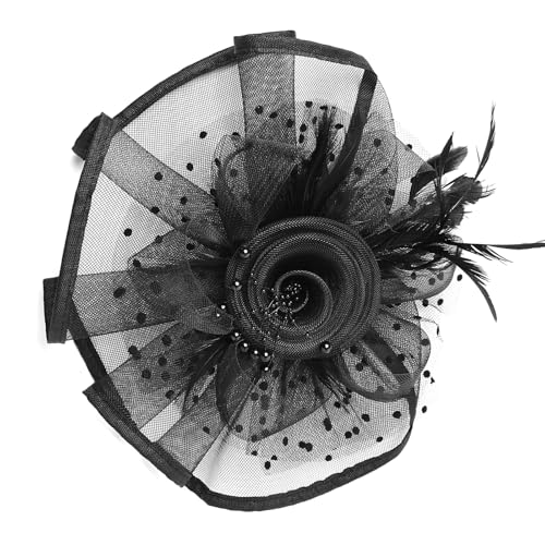 Uqezagpa Fascinator aus Netzstoff, gefiedert, 1920er-Jahre-Kostüm, Kopfbedeckung für Damen, Themen-Event, ideal für Cocktail-Partys, Teepartys, Stirnbänder Uqezagpa Fascinator aus Netzstoff, gefiedert, 1920er-Jahre-Kostüm, Kopfbedeckung für Damen, Themen-Event, ideal für Cocktail-Partys, Teepartys, Stirnbänder von Uqezagpa