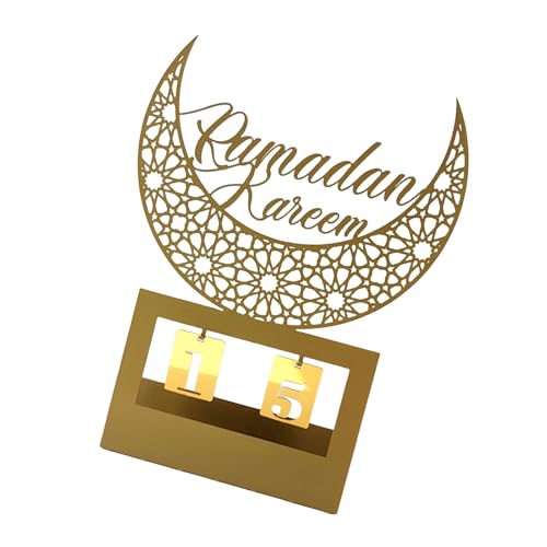 Uqezagpa Feiertags-Countdown-Kalender, Acryl, elegantes Ornament für Zuhause oder Büro, Eid Mubaraks Desktop Uqezagpa Feiertags-Countdown-Kalender, Acryl, elegantes Ornament für Zuhause oder Büro, Eid Mubaraks Desktop von Uqezagpa