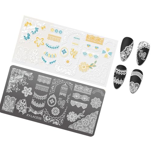 Uqezagpa French Nails Stamping Plates Nails Stamp Templates Flowers Nails Plates Manicure Print Stencils Nails Art Stamp Uqezagpa French Nails Stamping Plates Nails Stamp Templates Flowers Nails Plates Manicure Print Stencils Nails Art Stamp von Uqezagpa