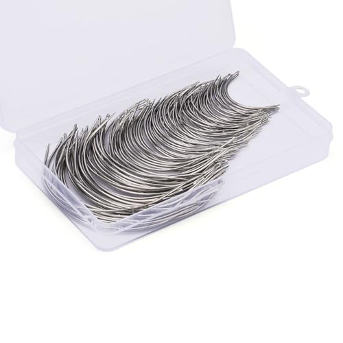 Uqezagpa Gebogene Nadel-Set, Leder-Nähnadel, Sattel, Nadel, Polsternadel, Sticknadel, Leder-Nähwerkzeug von Uqezagpa