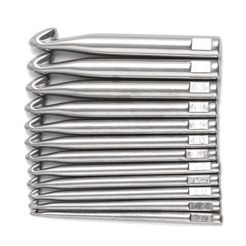Uqezagpa Großes Häkelnadel-Set, große Metall-Häkelnadel für dickes Garn, ergonomische Edelstahl-Häkelnadeln für Erwachsene Uqezagpa Großes Häkelnadel-Set, große Metall-Häkelnadel für dickes Garn, ergonomische Edelstahl-Häkelnadeln für Erwachsene von Uqezagpa