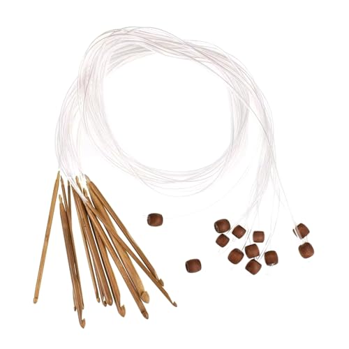 Uqezagpa Häkelnadel-Set, 12 Größen, afghanischer Teppich, Stricknadel, Decke, Webnadel, Nadelhaken mit Kabel Uqezagpa Häkelnadel-Set, 12 Größen, afghanischer Teppich, Stricknadel, Decke, Webnadel, Nadelhaken mit Kabel von Uqezagpa