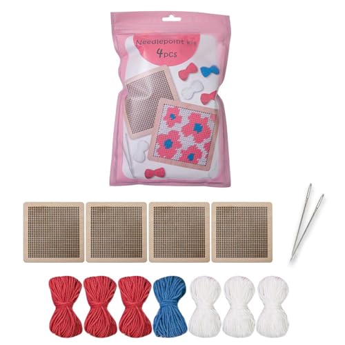 Uqezagpa Häkelset mit Blumenmuster, Nadelspitzen-Starter-Kits mit Haken, Häkel-Starter-Kits zum Basteln von Uqezagpa