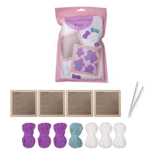 Uqezagpa Häkelset mit Blumenmuster, Nadelspitzen-Starter-Kits mit Haken, Häkel-Starter-Kits zum Basteln von Uqezagpa