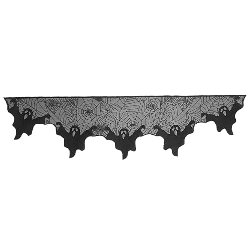 Uqezagpa Halloween-Netz-Schal, schwarze Spitze, Heimdekoration, für Partys Uqezagpa Halloween-Netz-Schal, schwarze Spitze, Heimdekoration, für Partys von Uqezagpa