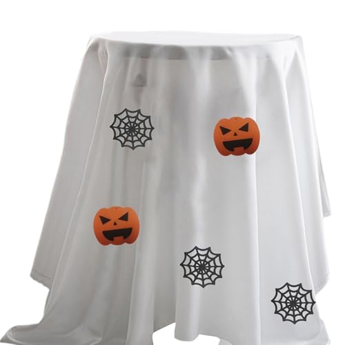 Uqezagpa Halloween-Party-Tischdecke mit Halloween-Gesicht, Kürbisse, Fledermäuse, Tischdecke zum Essen Uqezagpa Halloween-Party-Tischdecke mit Halloween-Gesicht, Kürbisse, Fledermäuse, Tischdecke zum Essen von Uqezagpa