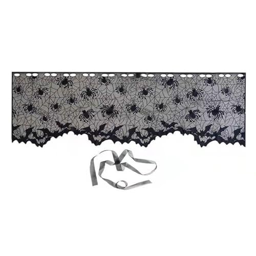 Uqezagpa Halloween-Spitzentischdecke, rechteckig, Netz-Tischläufer, schwarzes Tischset, Spinnennetz, Kamindekoration Uqezagpa Halloween-Spitzentischdecke, rechteckig, Netz-Tischläufer, schwarzes Tischset, Spinnennetz, Kamindekoration von Uqezagpa